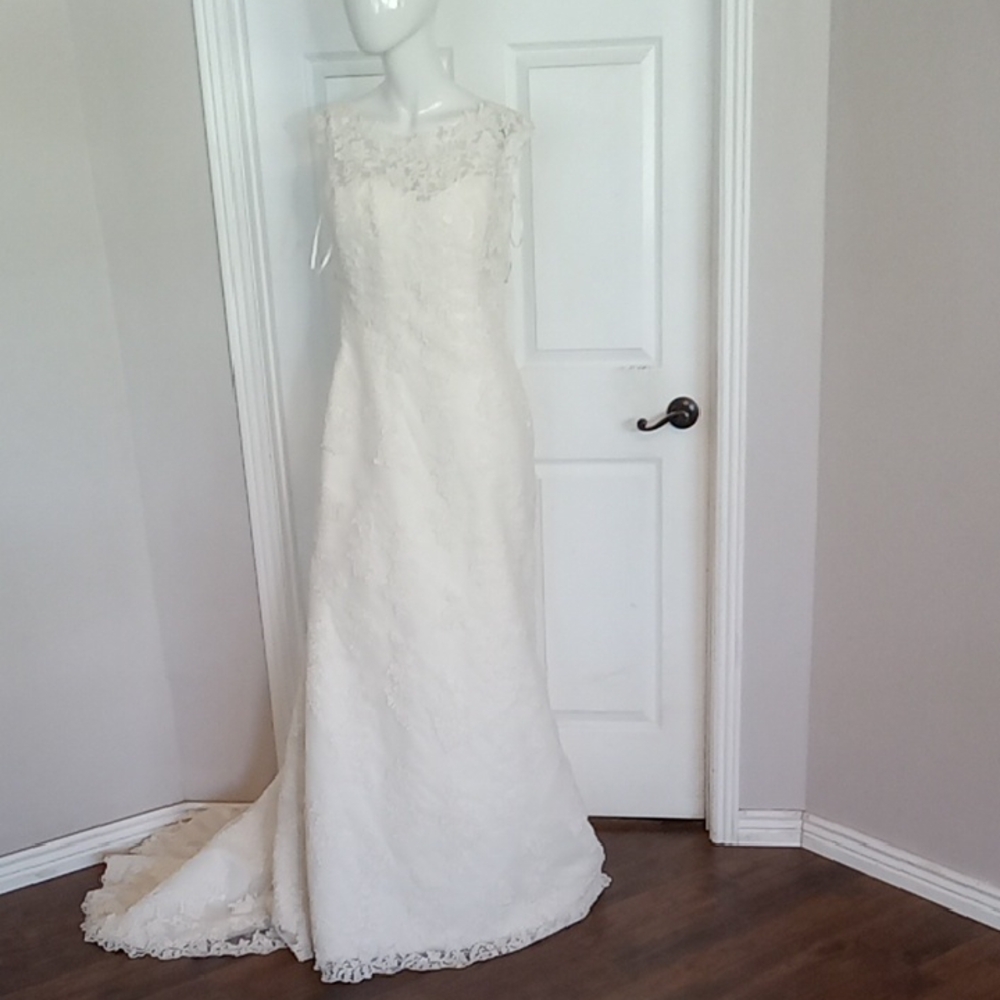 Nwt Elegant White Label Ivory Wedding Dress Size 12